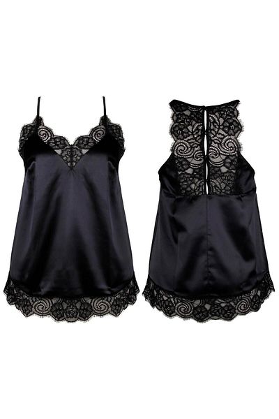 Magic Form Set de pijamale din satin cu model de trandafiri cu ciucuri la spate si fusta