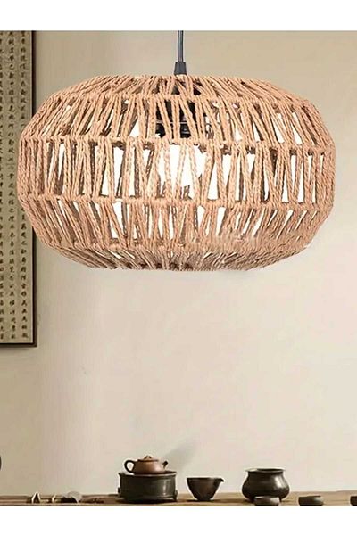 Happy Light Single Hanger Rustic Rattan Design
