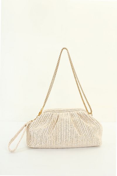 byFOX Fashion Ψάθινη πλεκτή Scholar Crossbody Τσάντα ώμου Πλάτος:30cmμήκος:18cmπλάτος:7cm