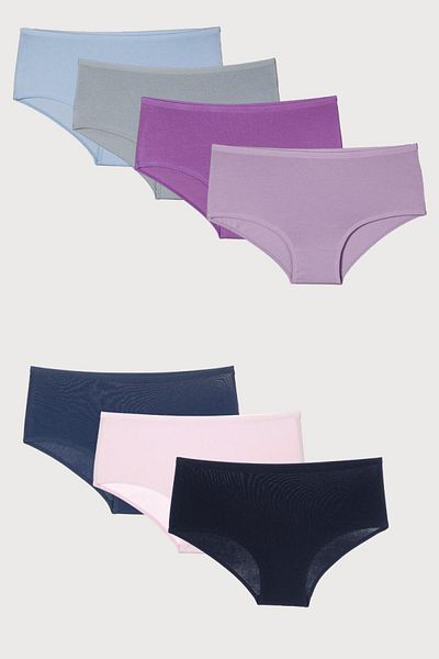 Nicoletta Chiloți de damă cu talie înaltă, pachet de 7 Lycra INDIGO