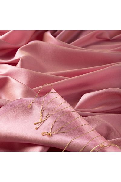 ipekevi Candy Pink Plain Silk Shawl