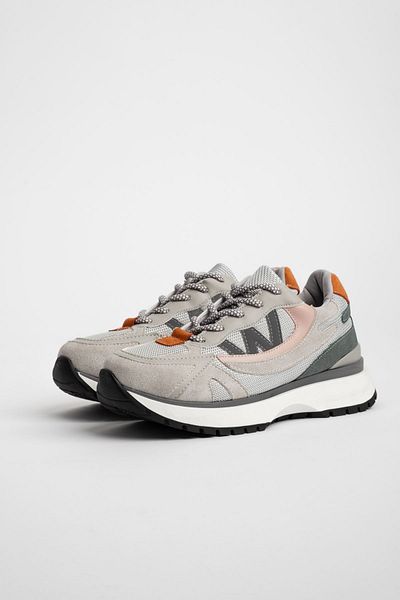 Lal Shoes & Bags Pantofi sport pentru femei Karmen din piele întoarsă-gri