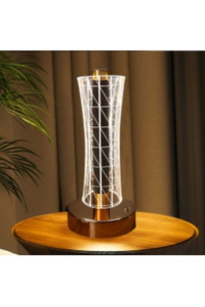 Happy Light Modern LED column lamp with golden base