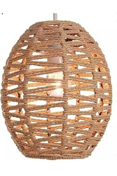 Happy Light Single Hanger Rustic Rattan Design