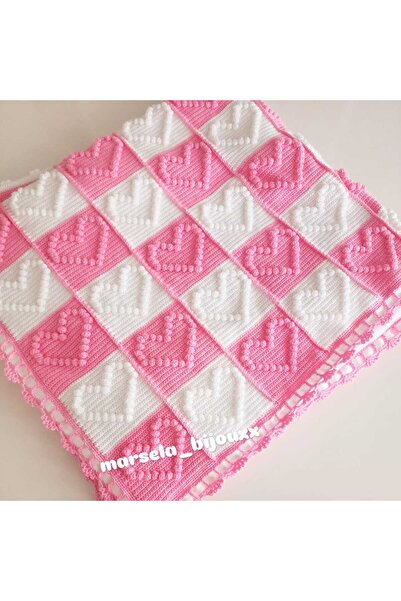 örgü Marsela Knitted Lined Baby Blanket