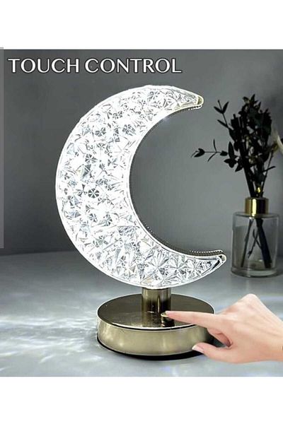 Happy Light Crystal Night Light with Touch Control Adjustable Brightness 3 Color Modes