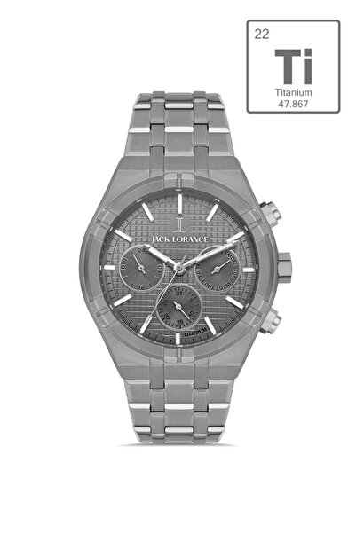 JACK LORANCE Jl.G1155205 Gray & Silver Titanium Men's Wristwatch