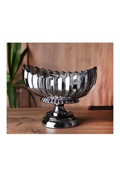 GÖNÜL MUTFAK Gönül GNL 4475 Dekoratif Ayaklı Gri Cam Gondol 750 cc