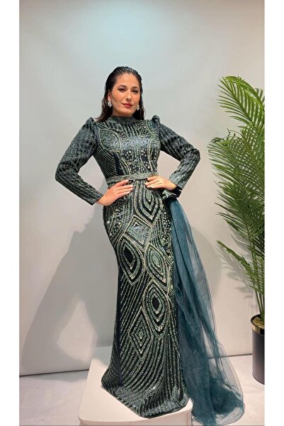Genel Markalar Feriha Sarıoğlu Özel Tasarım Abiye Elbise-CEYLAN