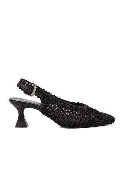 Pierre Cardin Pantofi clasici cu toc împletit negru Pantofi cu toc pentru femei