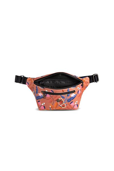 dellel Dellel Patterned Pink Waist Bag,Printed Vegan Leather,Adjustable Strap,Multi-Zipper for Women&Men