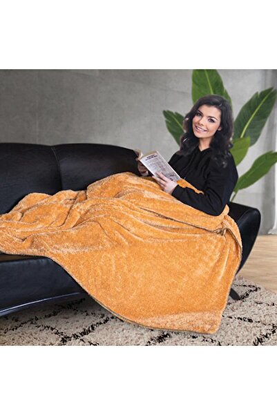 HARİKA PELUŞ FABRİKASI Shepherd's Stitch Single Size 150*200 cm Plush Tv Blan...