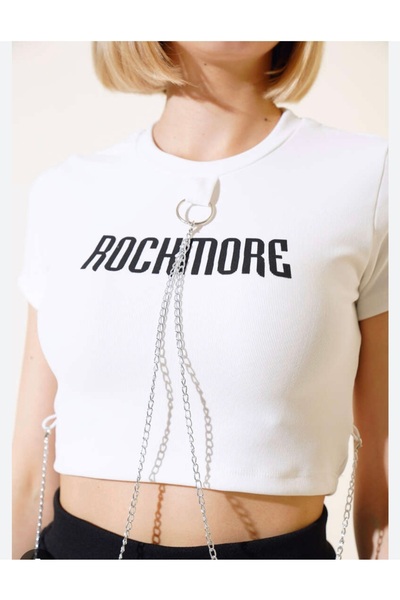 MODA Şu güzelliğe bakarmısınız Ottoman kumaş zincirli crop badi