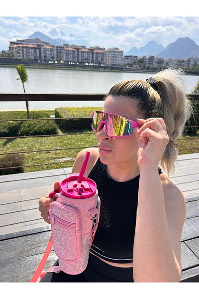 GUANZO Large Capacity Glass with Straw