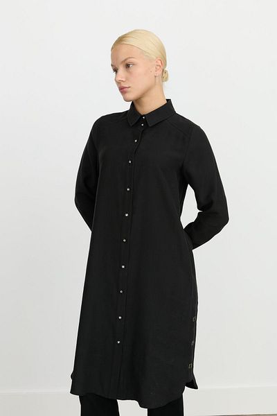 Nihan Eyelet Detailed T.E.N.S.E.L Tunic Black