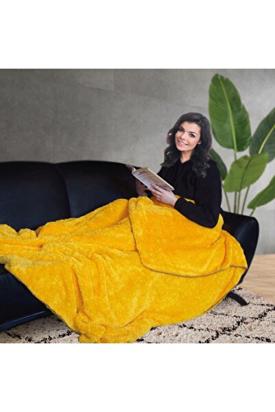 HARİKA PELUŞ FABRİKASI Çoban Dikişi Tek Kişilik 150*200 Cm Pelüş Tv Battaniye...