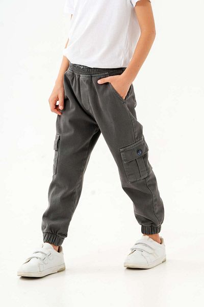 DAZZLEDKİDS Cargo Boys' Trousers with Elastic Waist and Leg Pockets