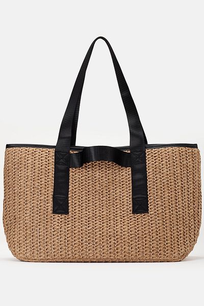 gio&mi Luna Raffia Paper Rope Straw Shoulder Bag