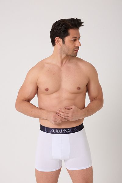 LAUMA Men's Boxer 3 Pack – Black, Khaki, White Cotton, Stretch, Lycra Underwear