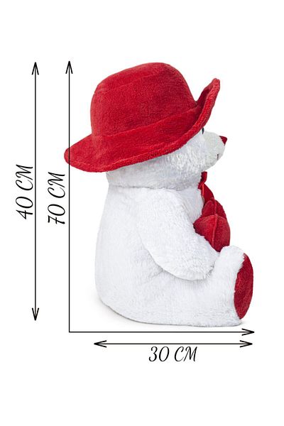 ÖZGÜNER 70 cm Teddy Bear with Hat - Special Gift for Lover