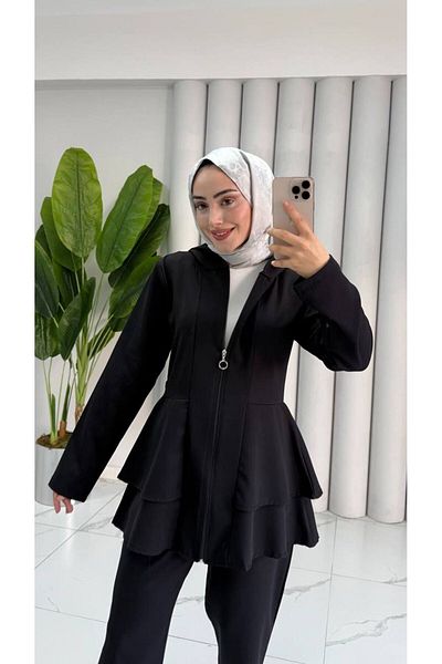 Wual giyim Σετ Hijab με βολάν με φερμουάρ Wual