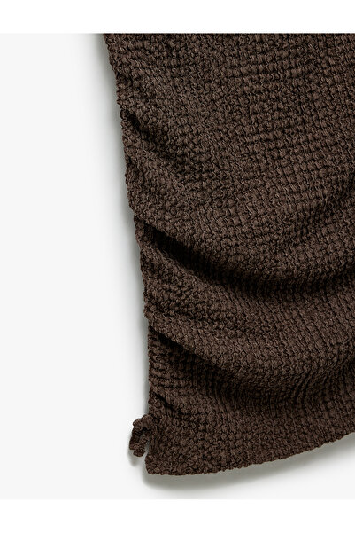 Koton Рокля с къс ръкав и драпирана яка