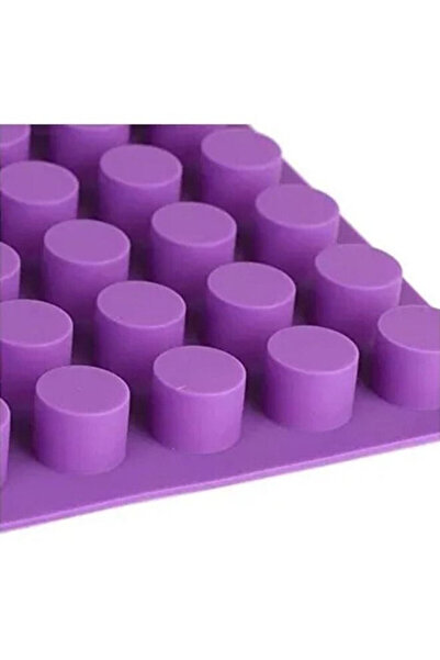 COOYA Ice Mold, Baking Supplies, 88 Cavities Mini Round Small Cheesecake Silicone Molds, Purple