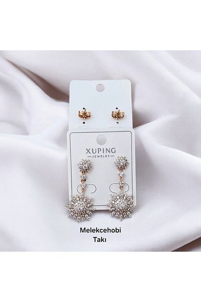 XUPING JEWELRY Melekcehobi Jewelry Xuping Rose Glittering Earrings