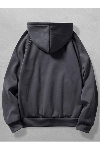 DUBU BUTİK Φούτερ Winner Snow Scene - Smoked Printed Oversize Hooded