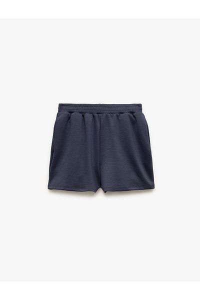 Koton Viscose Blended Fabric Pocket Regular Fit Normal Waist Mini Shorts