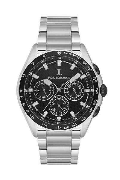 JACK LORANCE Jls0397504 Black & Silver Steel Men's Wristwatch