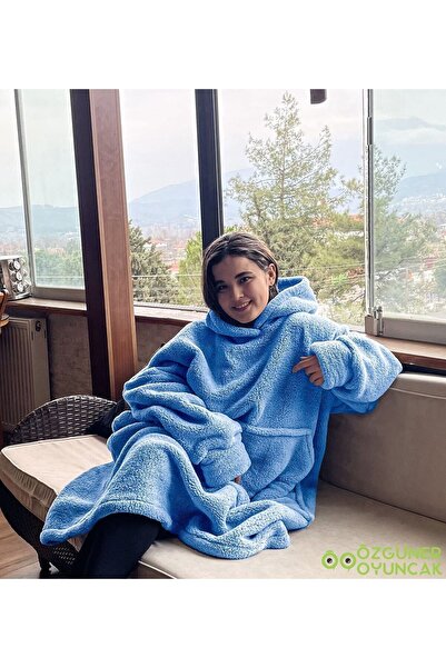 HARİKA PELUŞ FABRİKASI Welsoft Peluş Polar Giyilebilir Battaniye Pijama
