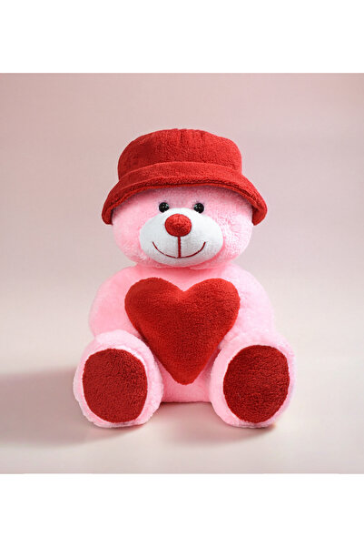 ÖZGÜNER Oyuncak Ayıcı 70 Cm Sapkalı Ayıcık Sevgiliye Özel Hediye