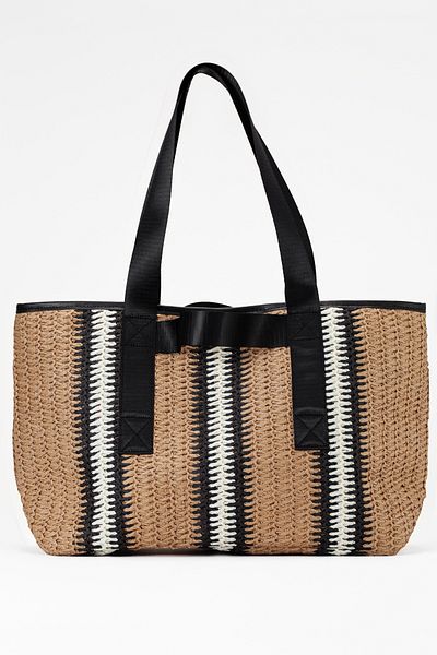 gio&mi Luna Raffia Paper Rope Straw Shoulder Bag