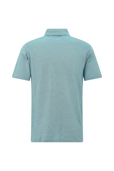 Abdullah Kiğılı Regular Fit Patterned Embroidered Mercerized Cotton Polo Collar T-Shirt