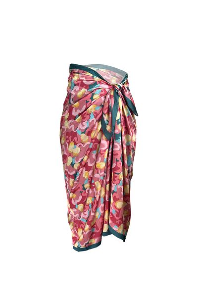 OVELIA İSTANBUL Olimpos Bloom Satin Pareo 95*145 cm