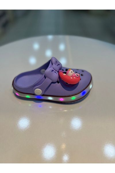 Akınal Bella Unisex Lighted Children's Slippers with Stickers