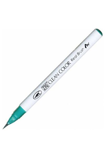 Zig Clean Color Real Brush Rb-6000At 042 Turquoise Brush Tip Pen