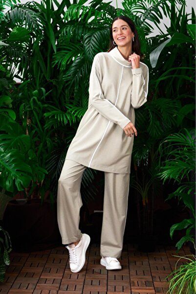 Moodbasic MOODBASİC BİYE DETAYLI TAKIM MM24.0230 Bej