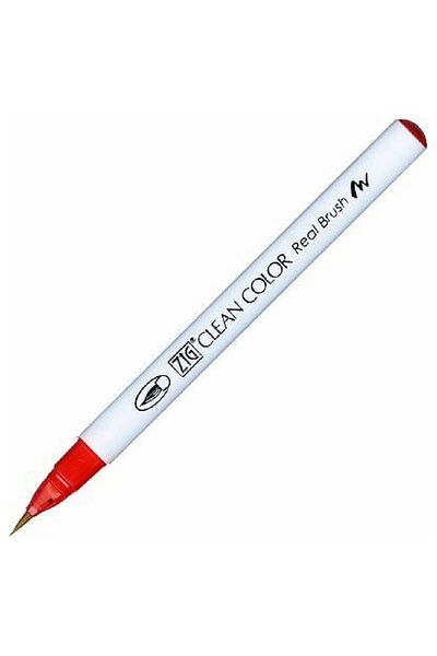 Zig Clean Color Real Brush Rb-6000At 022 Carmine Brush Tip Pen