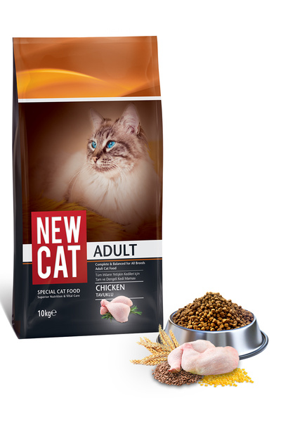 Genel Markalar NewCat Tavuklu Yetişkin Kedi Maması 10 KG