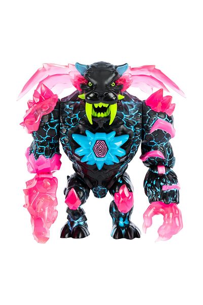 MrBeast Lab مجسم Apex Beast Neon Panther Collector، ارتفاع 6.5 بوصة/16.5 سم، 13 نقطة مفصلية، ChompJaw