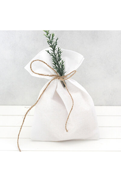 Bimotif كيس قماش خام أبيض سادة مقاس 13×18 سم عدد 100 قطعة