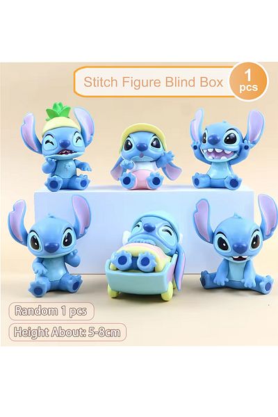 Choice Random 1 Pcs Stitch Figure Blind Box Kawaii Stich Anime Cartoon Room Decoration Model Doll