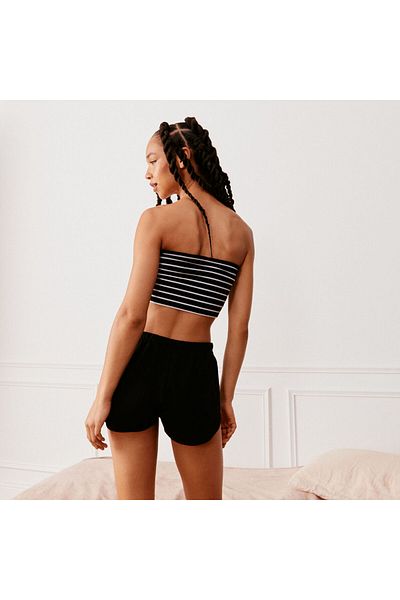 Undiz Jersey bandeau top Black