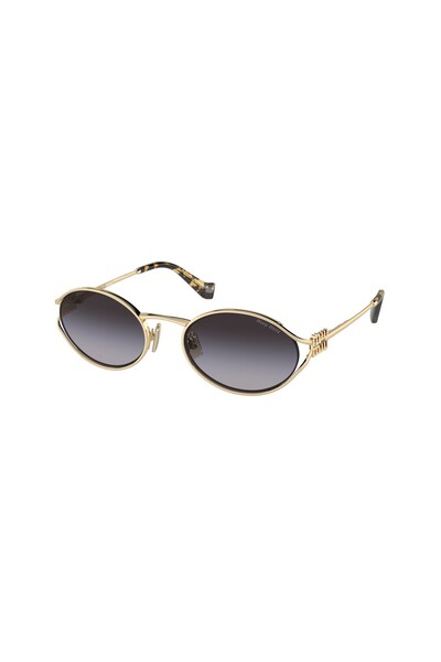 Miu Miu MU52YZVN-5D154 Kadın Güneş Gözlüğü Gold Metal Çerçeve Füme Degrade Le...