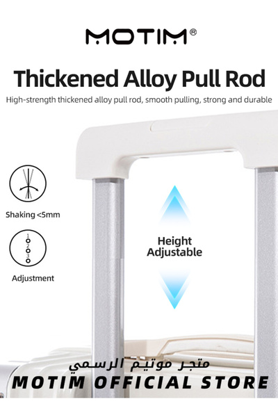 MOTIM Expandable PP Hard Shell Luggage with TSA Lock & Spinner Wheels & Cup Holder & Hook 24 inch