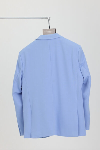 Frappoli Bortolo Men's Light Blue Slim Fit Sports Blazer Jacket Large Size - Oversize