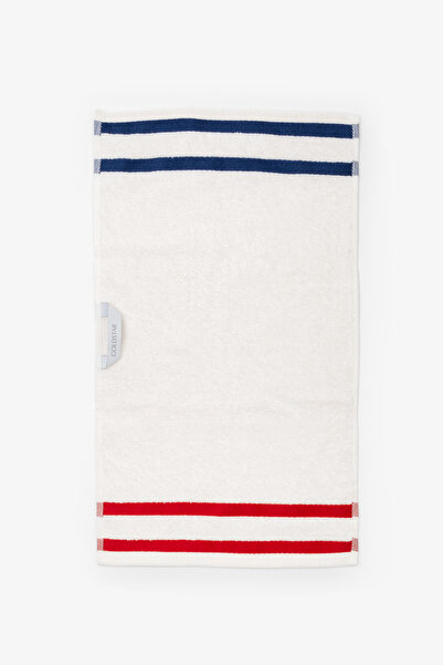 Goldstar Home Velora 2 Piece Face Towel Set 100% Cotton 50x90 Cm Striped Ecru