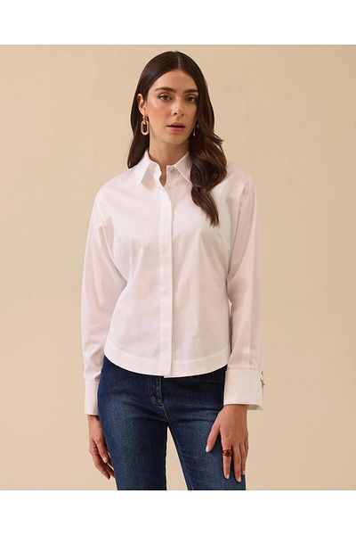SEÇİL Πουκάμισο Seçil Casual-25151001 Ecru